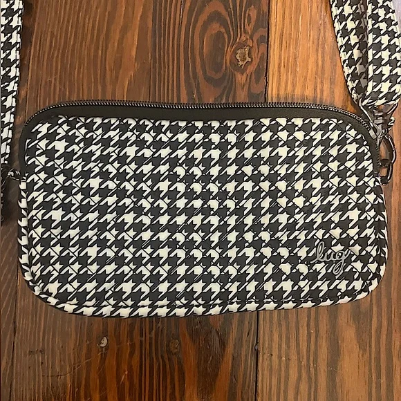 Small lug black and white checkered purse - Picture 2 of 4